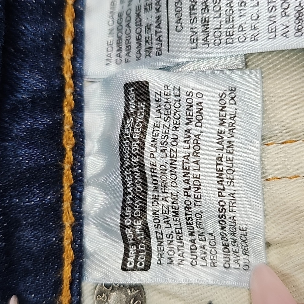 MEN'S LEVI'S 504 REGULAR STRAIGHT FIT DENIM BLUE JEANS - Picture 10 of 15